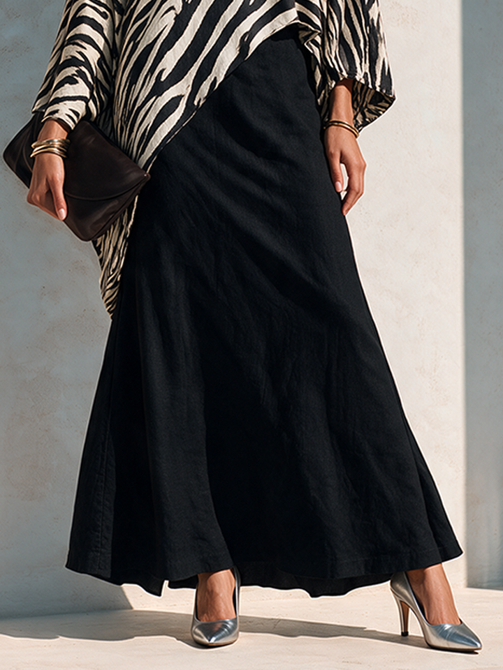 Women's Zebra-Print Asymmetric Hem Top & Cotton-Blend Skirt Set MDZ3135H8ZRK