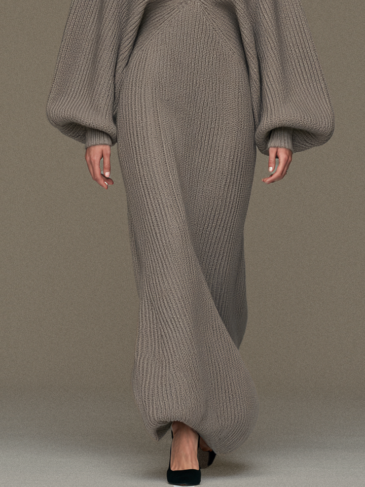 Women's Vintage Cut-Out Mock-Neck Sweater Dress
